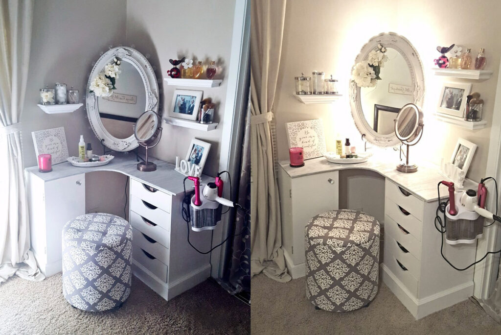 12 Ideas For Setting Up A Makeup Corner